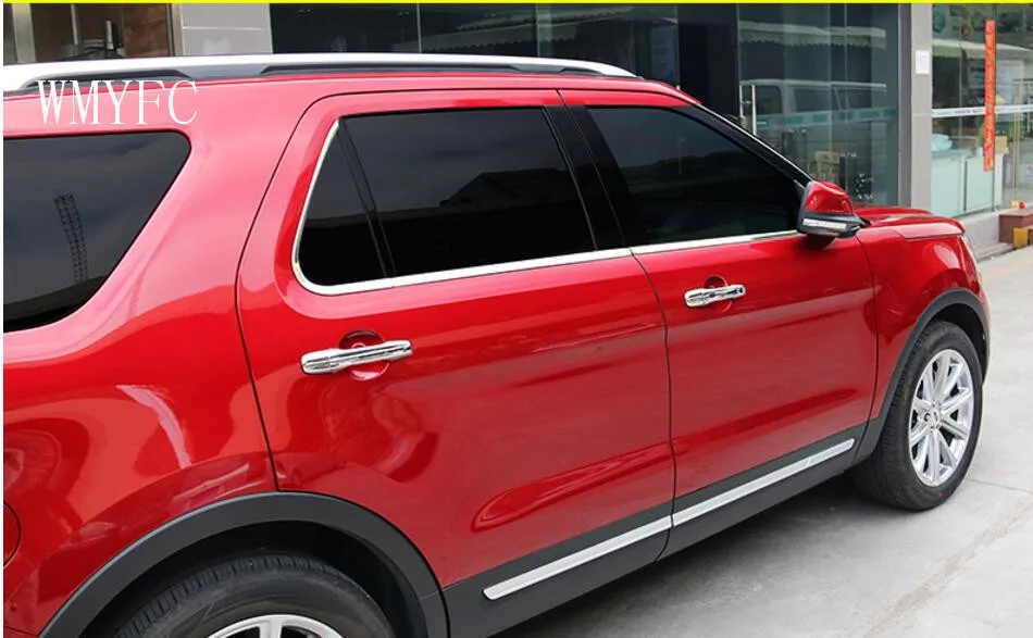 Нержавеющая отделка окна стикеры для Ford Explorer 2013 оконные рамы отделка блесток крышка украсить интимные аксессуары 6 p