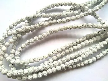 

5strands Natural Lava Beads 4\6\8mm grey white lava Turquoise blue grey red green Lava Round Beads volcanic jewelry