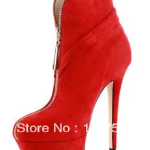 Обувь; женские ботильоны; модные ботинки; цвет черный, красный, телесный; пикантные сапоги высотой 15 см