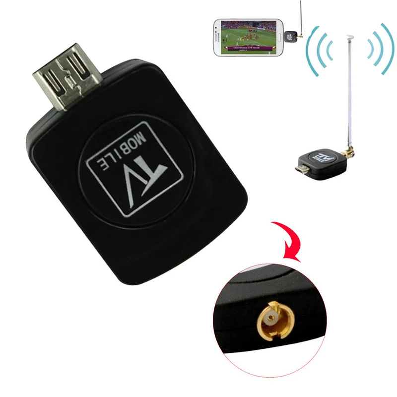

Mini DVB-T Digital Mobile TV receiver for Android Phone or Pad Watch Live-TV Micro USB TV tuner