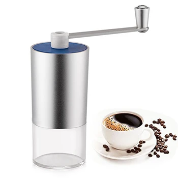 

LUCOG Washable Manual Coffee Grinder Portable Aluminum Home Kitchen Mini Hand Coffee Bean Grinders Good Gift Item