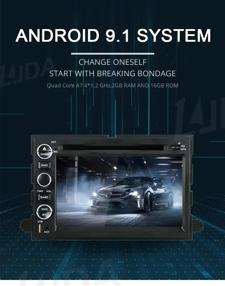 Flash Deal LJDA 2 Din Android 9.1 Car Radio For Ford F150 Fusion Escape Edge Multimedia Player Stereo Auto Audio GPS DVD Video IPS Screen 1