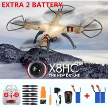 3 батареи SYMA x8hc X8C обновления RC Quadcopter Дрон с 2mp HD Камера 2.4 г 4ch 6 оси RC вертолет, автоматический воздушный Давление высокое