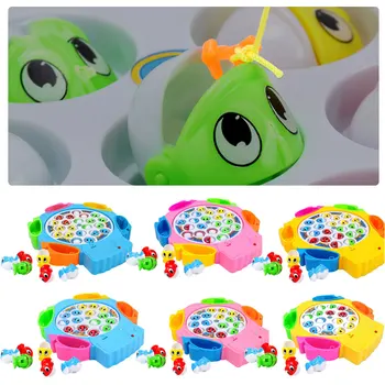 

Fish Fishing Game Toy Child Birthday Gift Girls boys Baby Educational Toys Fish musical Rotating Fishing Toy S