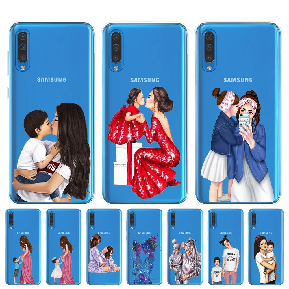 Модный мягкий ТПУ чехол для Samsung Galaxy A10 A20 A30 A40 A50 A60 A70 A80 A7 A9 2018 с черными и