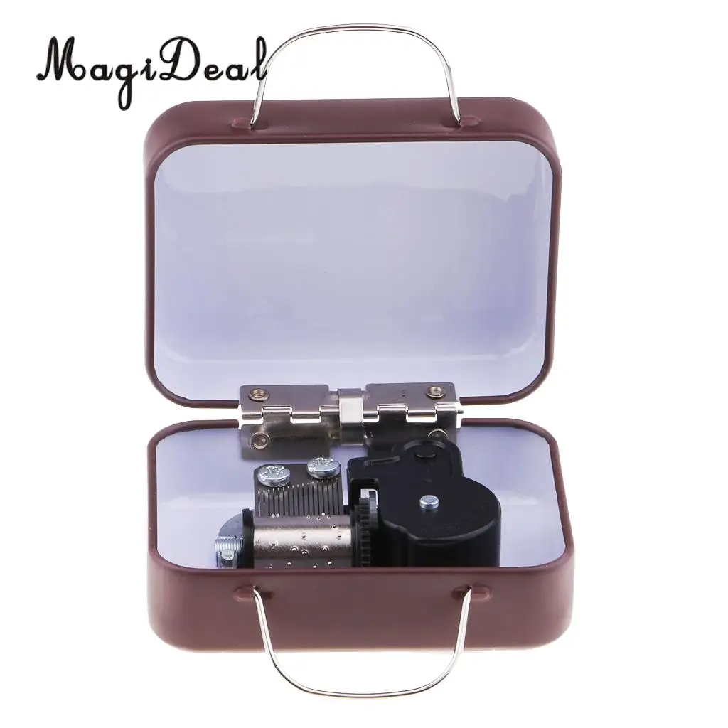 MagiDeal Play 'Innocent' Luggage Suitcase Wind-up Miniature Music Box for Girls Christmas Gift