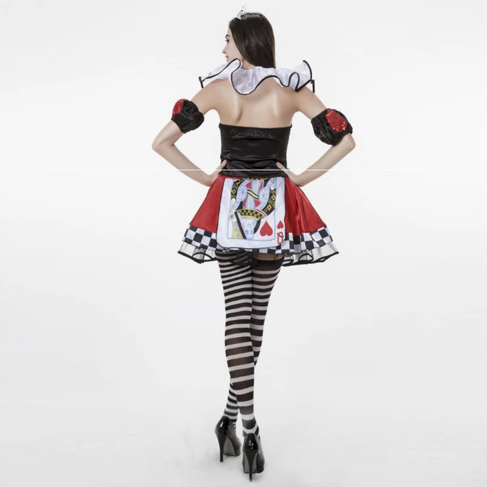 VASHEJIANG/красный костюм королевы сердец для взрослых, костюмы для костюмированной вечеринки на Хэллоуин, вечерние платья