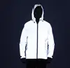 2020Winter men hip hop reflective long jacket night reflect light tail coat windbreaker women harajuku casual hooded jackets 4