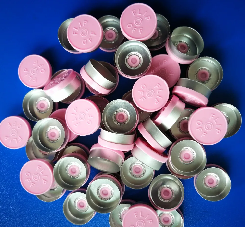 20mm light pink color flip off caps