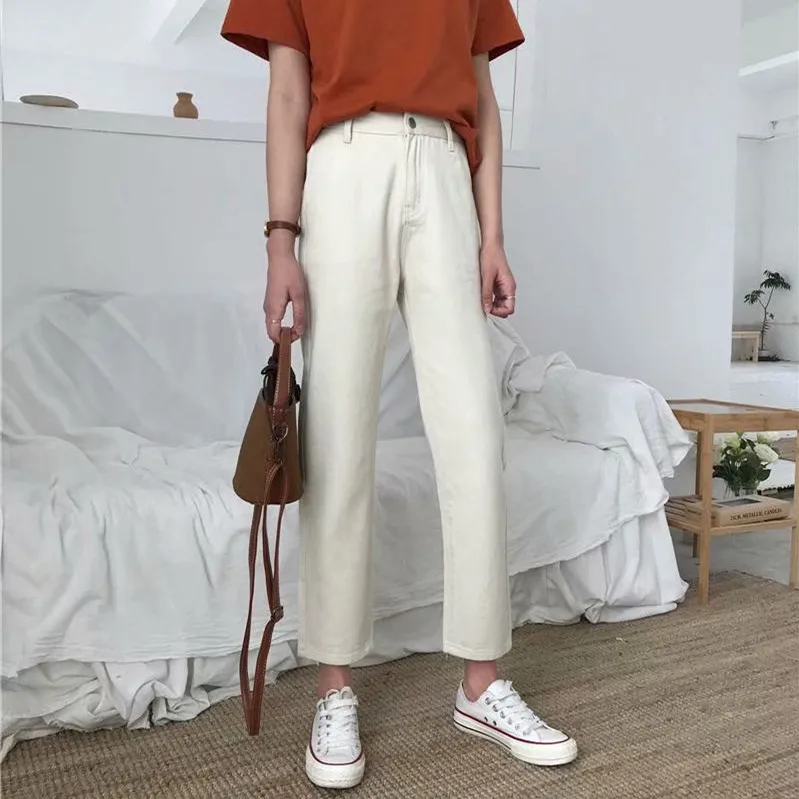 2019 New Denim Jeans For Women Harem Pants Washed Denim Pants Ankle Black Blue Pants Trousers Harem Mom Jeans Plus Size