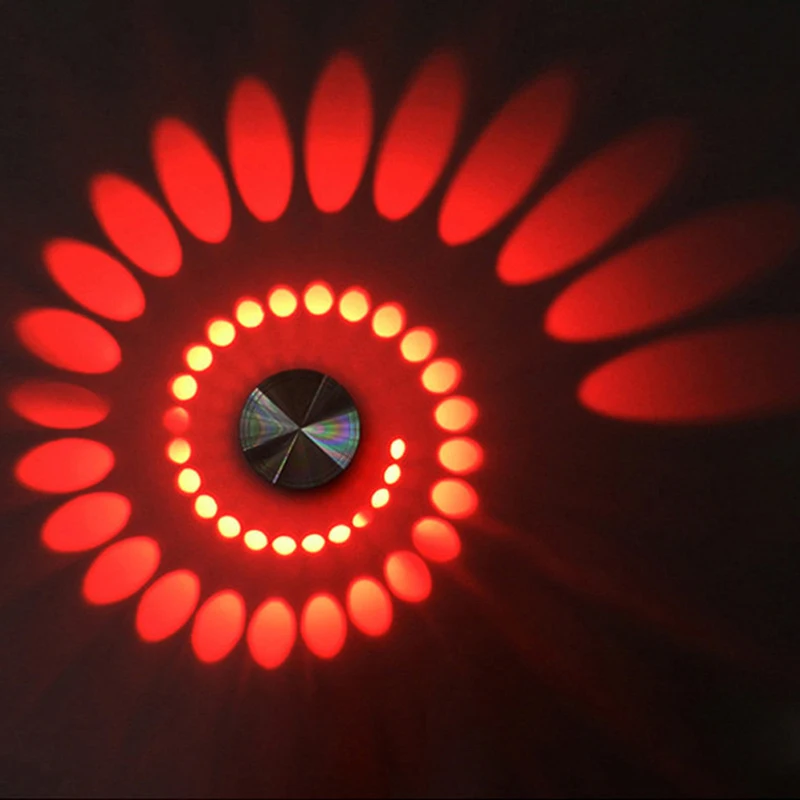 Творческий светодиодный настенный светильник спираль света КТВ бар коридор прохода света особые Алюминий Shell