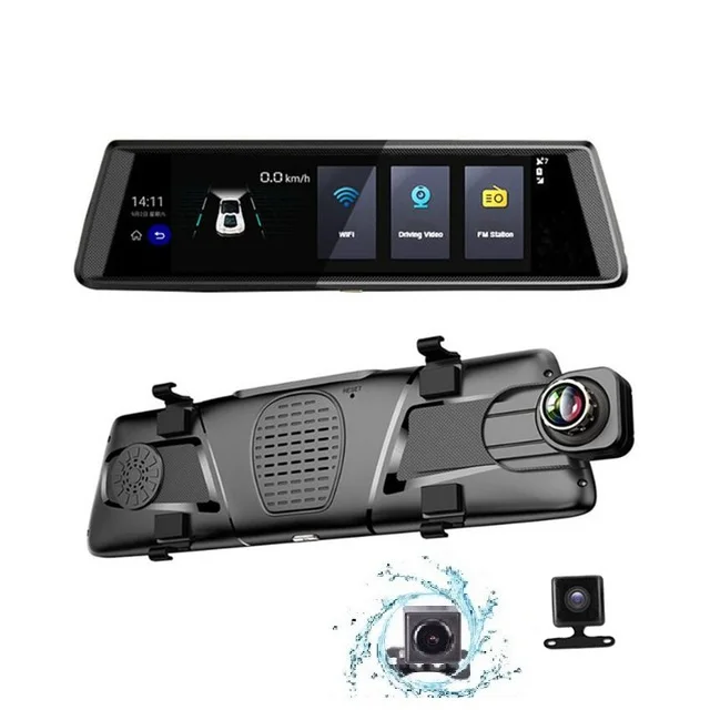 

car dvrs 10" Touch Android 5.0 recorder mirror GPS Navigators FHD 1080P video dvr WIFI 3G camara para automovil