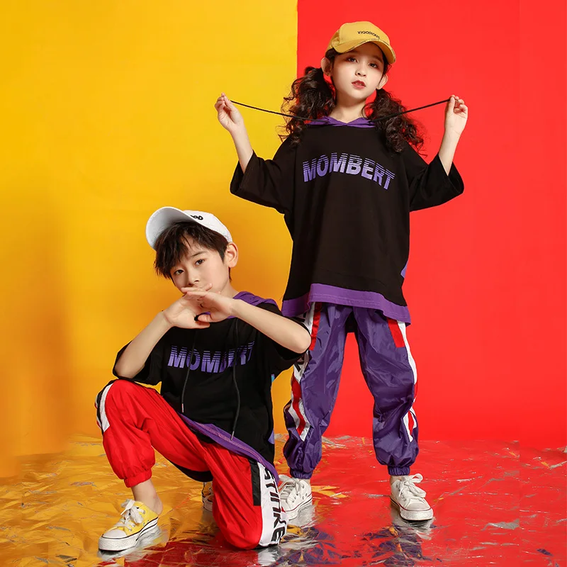 

Kid Hip Hop Clothing Casual Hoodie Sweatshirt Tops Cartoon Jogger Pants Girls Boy Jazz Dance Costumes Ballroom Dancing Stagewear