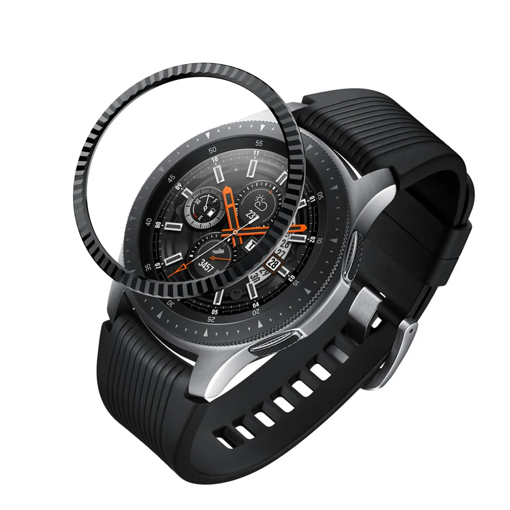 

Bezel Ring Adhesive Cover for Samsung Galaxy Watch 46MM Bezel Ring Adhesive Cover Anti Scratch Steel Smartwatch Accessories
