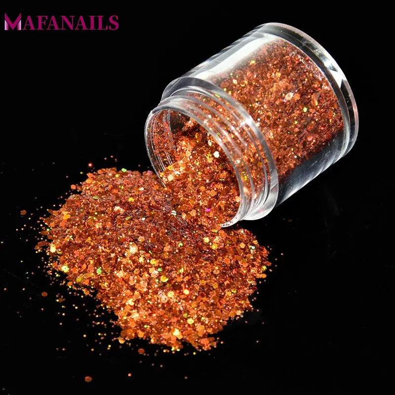 

1 Box 10grams Holographic Nail Flakes Nail Sequins Hologram Mixed Thin Colorful Glitter Powder Holographic Nail Flakes FMA01-12