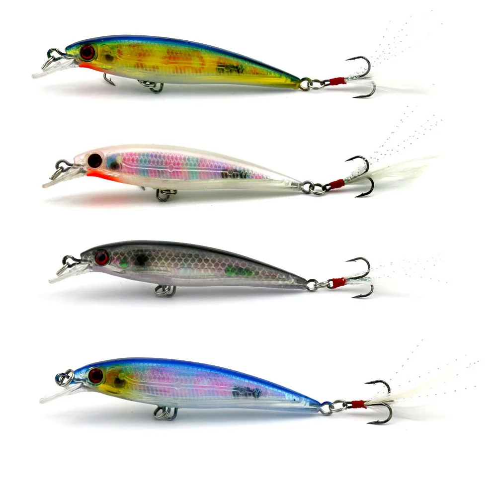 

9CM/8G 10pcs Minnow fishing Baits and tackle bass Fishing Lures 3d Pesca topwater Fishing Crankbait Carp Fishing Tackle