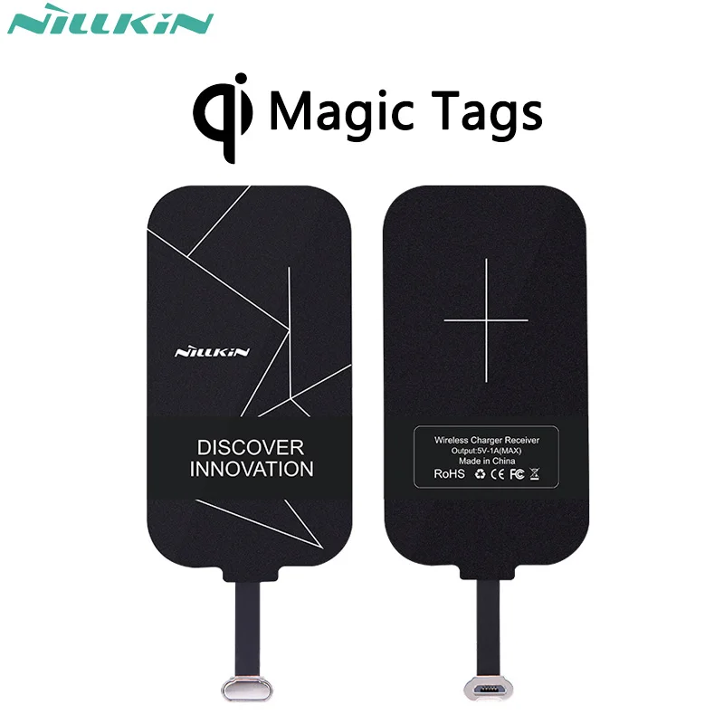 

Nillkin Magic Tags QI Wireless Charging Receiver Micro USB / Type C Adapter For iPhone 5S SE 6 6S 7 Plus Mi5 Mi5s Plus Mate 9