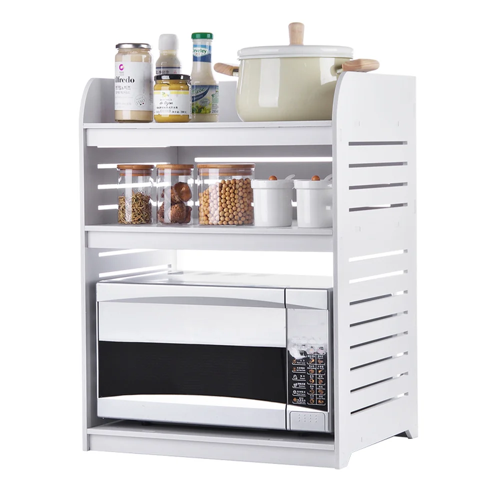  A1 Microwave oven rack wood oven shelf kitchen spice rack kitchen supplies countertop storage rack  - 32918012046