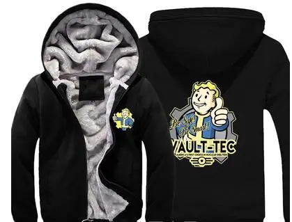 Игра Fallout 4 Hoodie Pin Boy Save The World принт на молнии Кардиган Толстовка супер теплое плотное флисовое пальто для мужчин и женщин - Цвет: style4