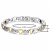 Rainso Fashion Healthy Energy Bracelet Hearted design Stainless Steel Health Care Magnetic Gold Bracelet Hand Chain For Women ► Photo 3/6