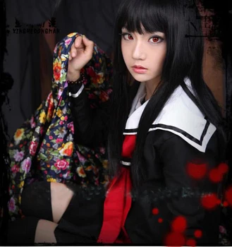 

Cartoon Anime Jigoku Shoujo HELL GIRL Cosplay Enma Ai Cos Halloween Japanese JK sailor uniform Cosplay Costume