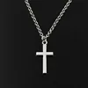 Special Price Jewelry Necklaces Short Pendant-Girl Long-Chain Classic Cross Silver-Color Antique Double-Sided Q5Xqzz3x