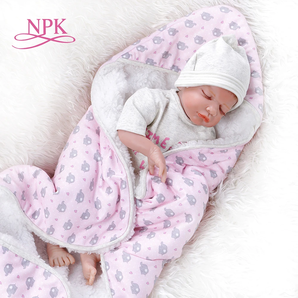 

19inch 50CM newborn baby doll lifelike hand detailed painting pinky look reborn baby doll lifelike soft real touch rooted hair