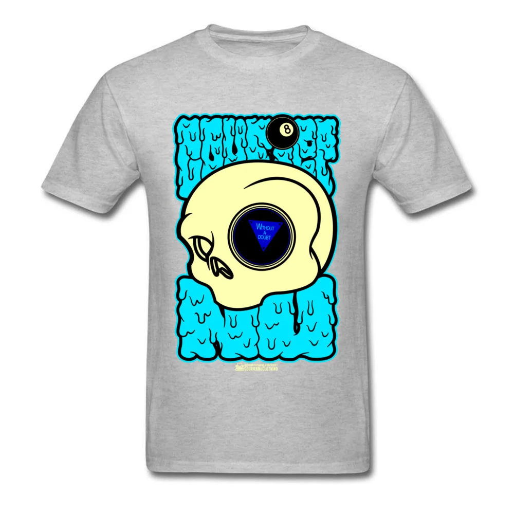 Футболка Magic 8 Skull мужские топы с черепами без сомнения футболка изображением