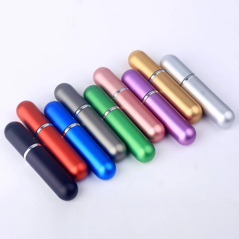 Garrafa de Perfume Garrafas de Spray Garrafas de Bomba de Alumínio de Vidro Peças Atomizador Mini Portátil Vazio Recipientes Cosméticos 5 5ml 9 High Quality Beleza e saúde