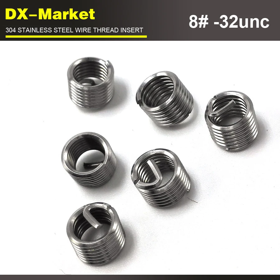 8 32unc x1.5D , 100pcs , 304 stainless steel 8 unc thread insert