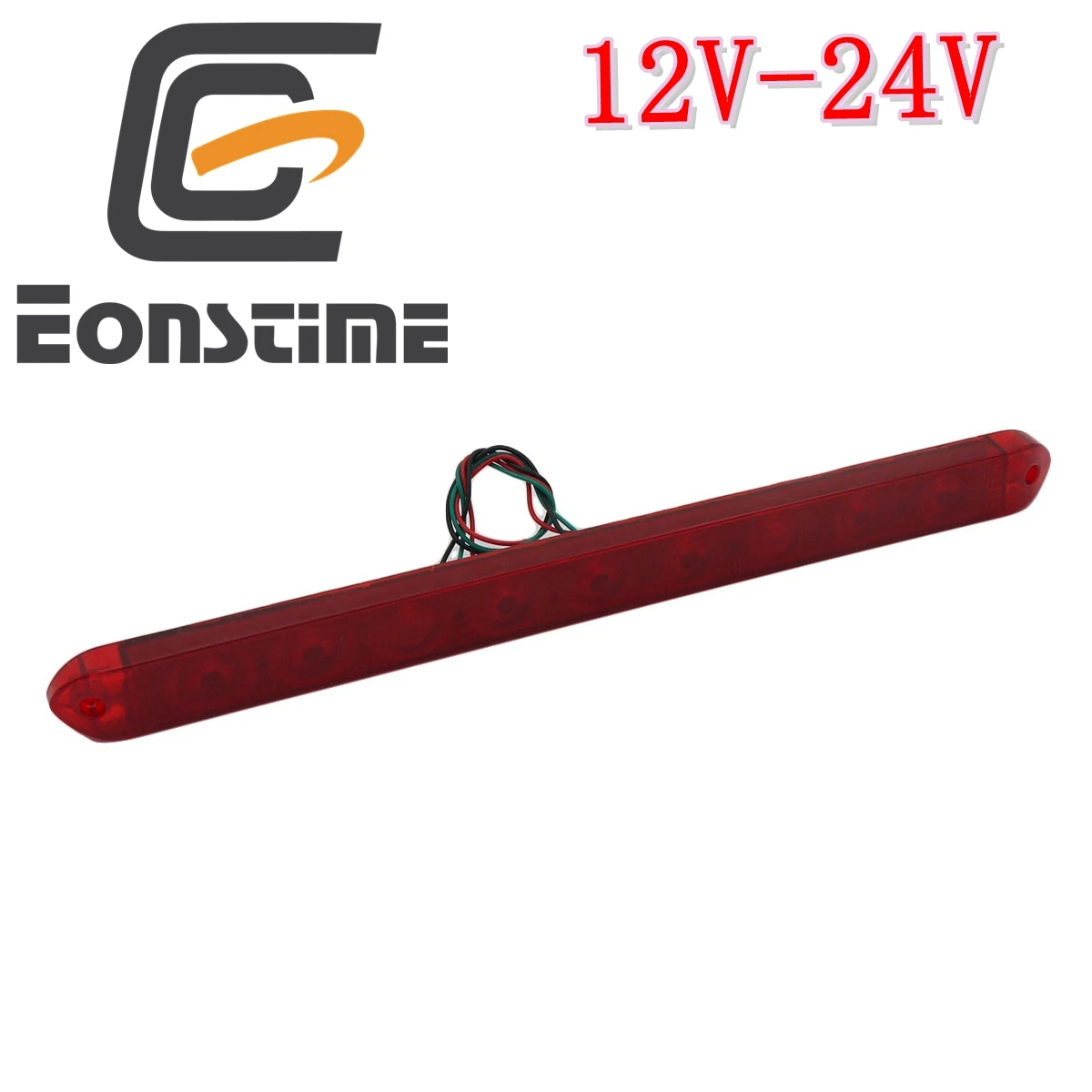 

Eonstime 1pcs Red 17" 17 inch Waterproof 9 LED Light Bar Stop Turn Tail Brake Light Truck Trailer Strip Bar lamp 12V-24V