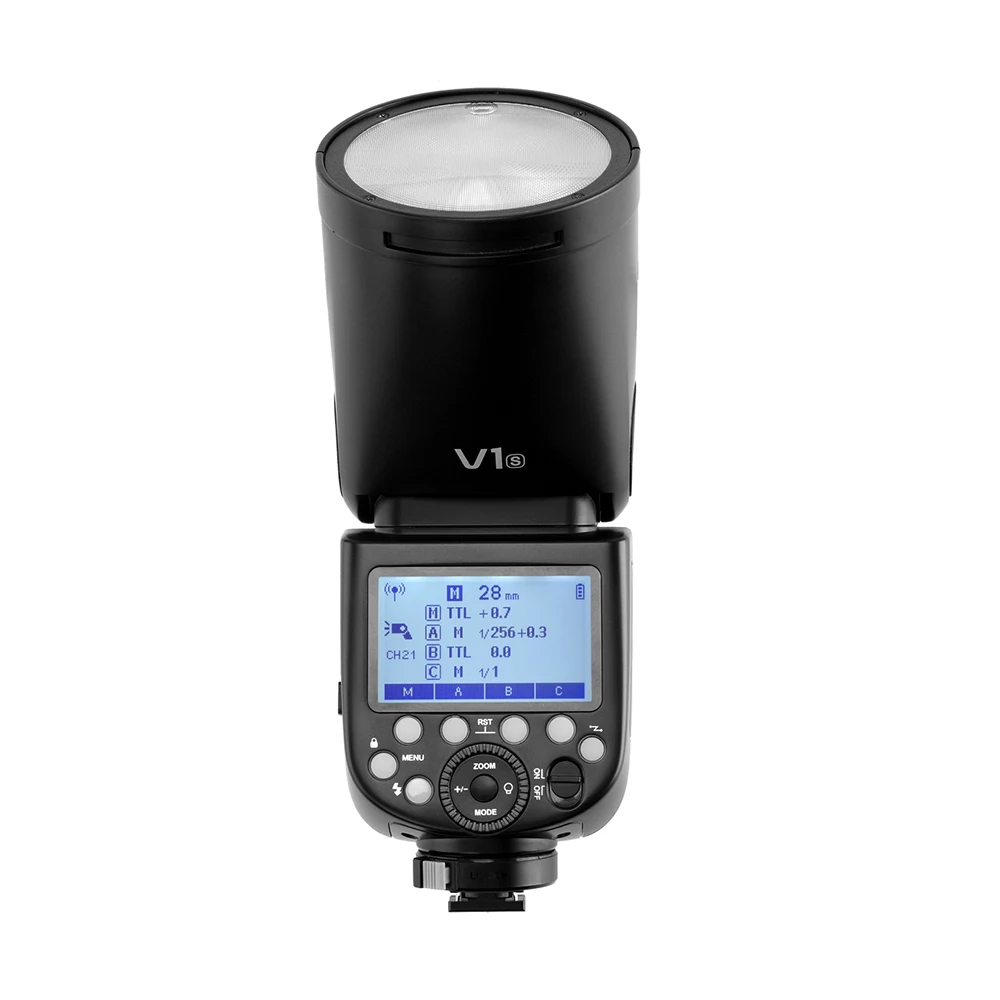 Godox V1s Профессиональный Камера фотовспышка "Speedlite" с круглым носком Беспроводной 2,4g для sony Камера СПС студийный фон для фотосъемки аксессуары