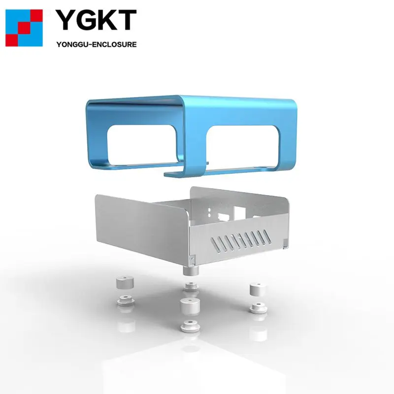 caixa de metal eletronica diy com extrusao caixa para flexao aluminio base 02