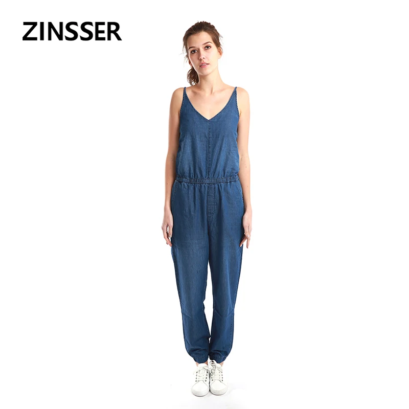 

Autumn Winter Women Denim Dungaree Elastic Button Pants 100% Cotton Washed Blue Female Lady Jeans,Comfort,Casual