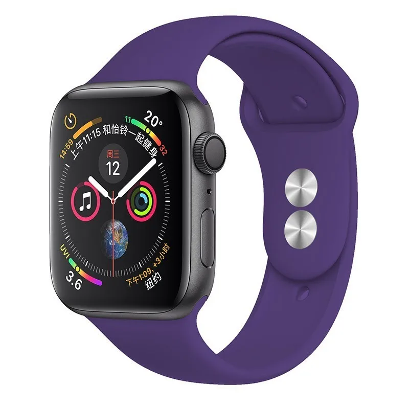 Ремешок для apple watch Группа apple watch 4 3 iwatch Группа 42 мм 38 мм 44 мм 40 мм pulseira correa Браслет Смарт часы аксессуары петля - Цвет ремешка: 28 Deep purple