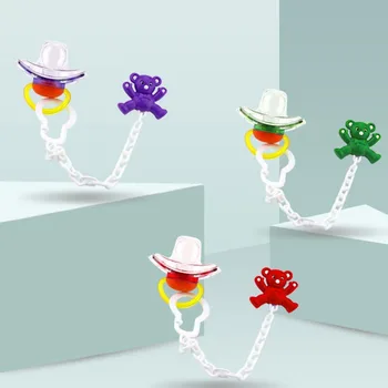

New Children Cartoon Pacifier+Cute Bear Anti-chain Baby Pacifier Chain Newborn Pacifier Clips Pacifier Holder For Nipples