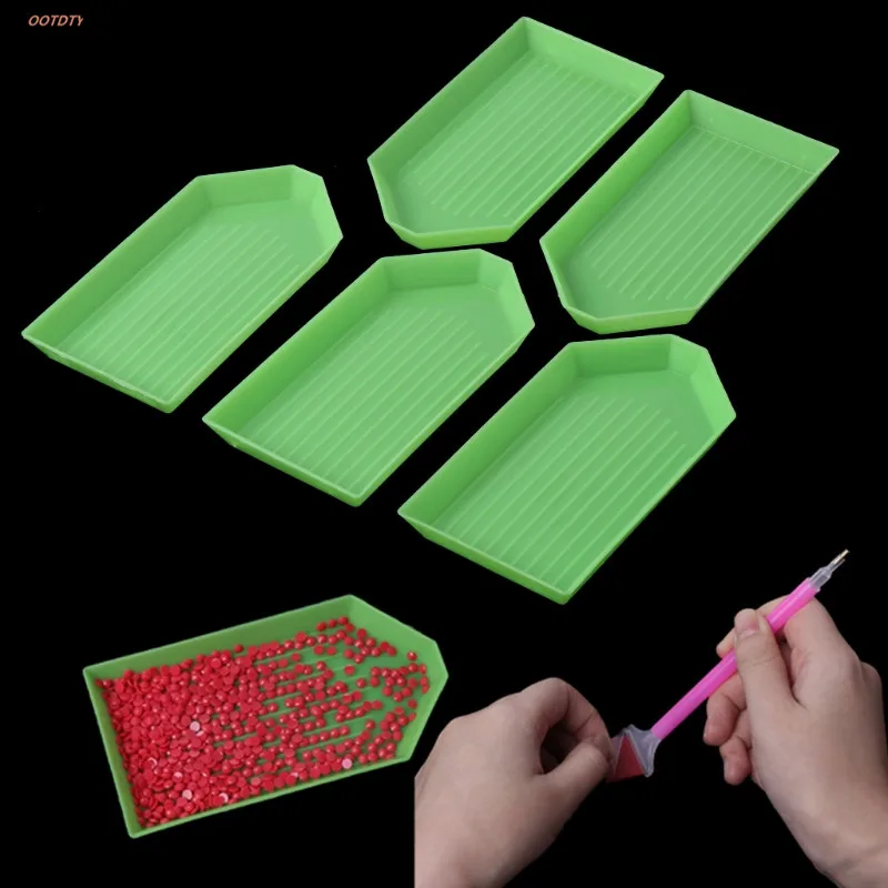 Diamond Painting Tool Set Diamond Painting Accessories 5Pcs DIY 5D Diamond Painting Rhinestone Plate Tray Embroidery Cross Stich Tool