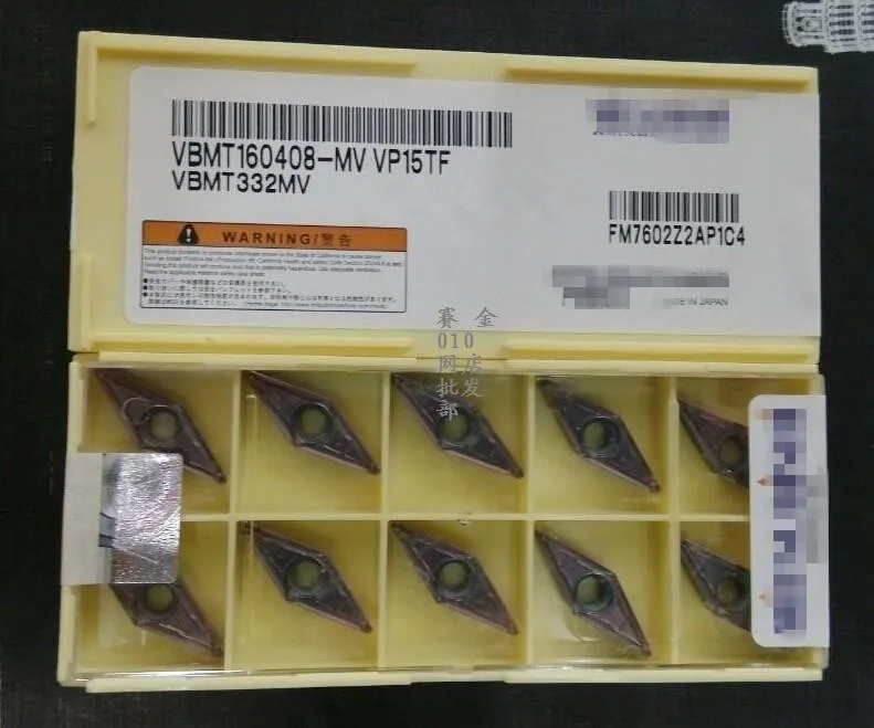 

100pcs VBMT160404-MV VP15TF Internal Turning Tool CNC carbide inserts