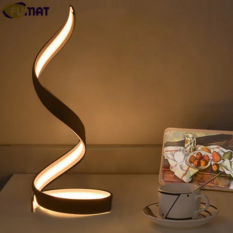 

FUMAT Table Lamps Nordic Bedroom Bedside Light Simple Modern White LED Table Lamp Art Decor Light Living Room Study Desk Lamp