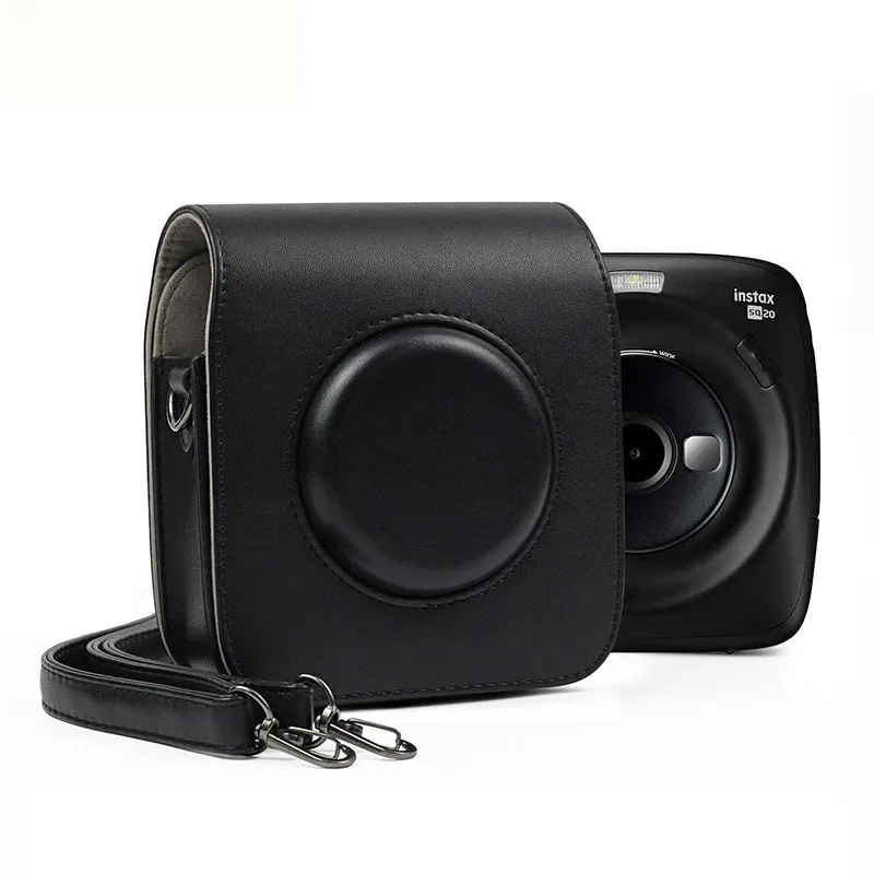 Квадратный чехол для камеры FUJIFILM Instax SQ20 Винтажный из искусственной кожи на ремне
