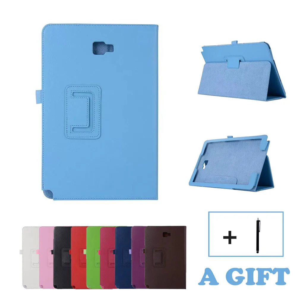 

Hot sale Slim Stand Flip Tablet Case Cover Holder for Samsung Galaxy Tab A 10.1 (2016) SM-P580 /P585 20M Drop Shipping