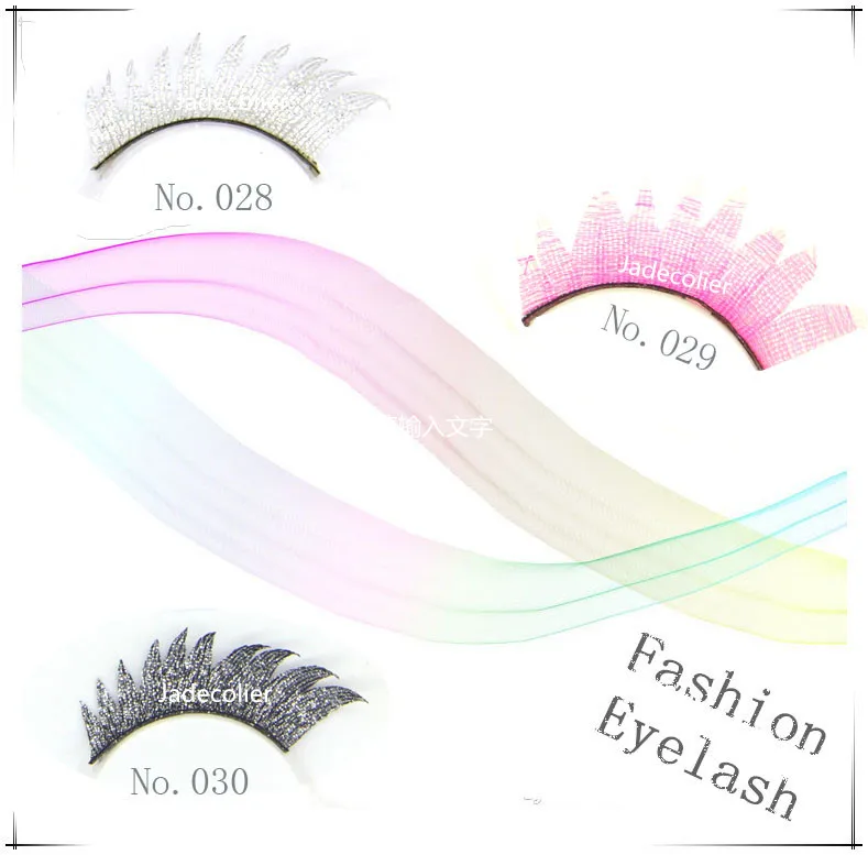 

New beauty makeup Colorful exaggerated false eyelash fashion party cosplay lace eyelash extension 2830