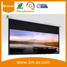 113″ 1:1 Electric inceiling proiector screen / Recessed electric Projector Screen with RF / IR remote control