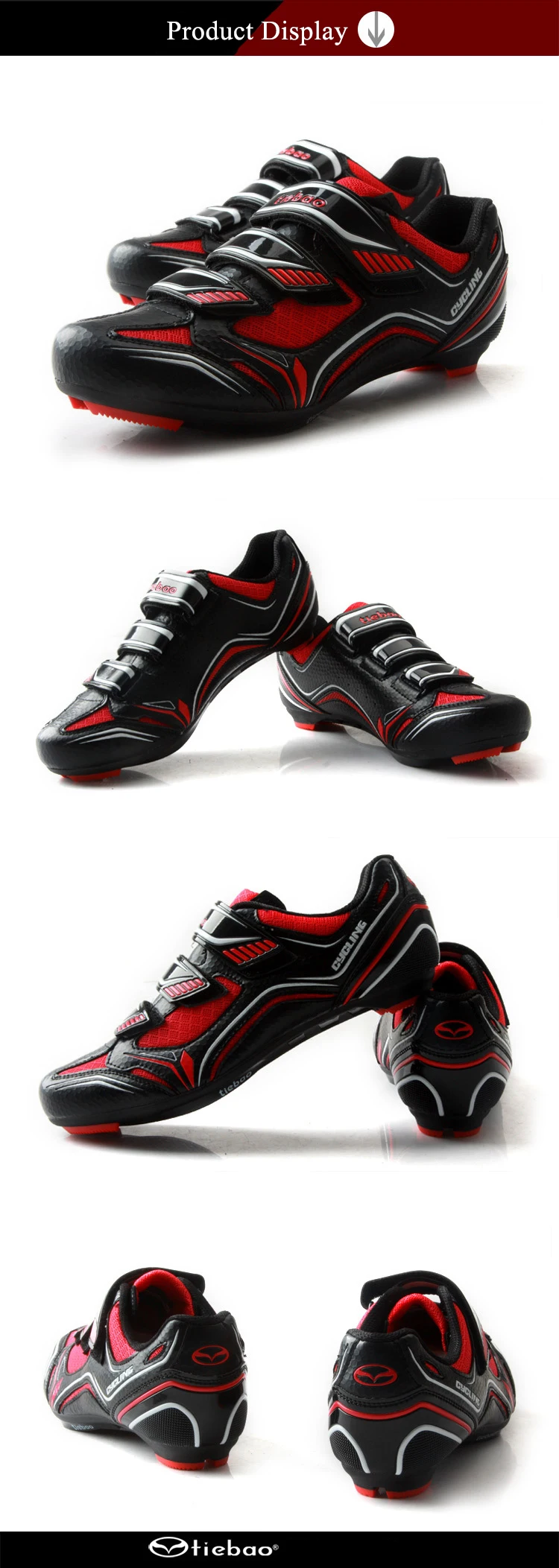 TIEBAO Breathable Upper Cycling Shoes Self-locking Bike Shoes Road Bike Shoes Bicycle Sapatilha Ciclismo Cycling SPD Cleat