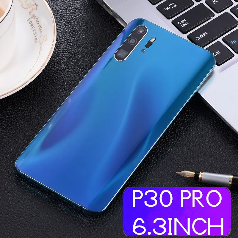 Aurora Мобильный телефон P30 Pro, 4 Гб ОЗУ, 64 Гб ПЗУ, 6,3 дюймов, 13 МП, 4800 мАч, распознавание лица, разблокированные смартфоны, Android OS, мобильные телефоны - Цвет: Aurora