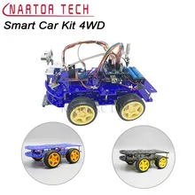 Умный автомобильный комплект 4WD умный робот шасси автомобиля наборы с скорость кодер для Arduino Diy Kit