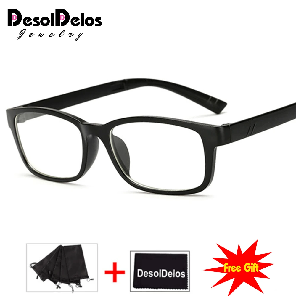Ретро прямоугольник очки для коррекции зрения в оправе прозрачные линзы цвет: черный, синий очки Leopard Квадратные очки оправы для очков для женщин мужчин