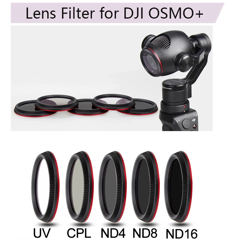 Фильтр объектива UV CPL ND4 ND8 ND16 для DJI OSMO + Plus ручной карданный Стабилизатор камеры