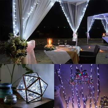 

IP65 Solar Powered Fairy String Light Lawn Lamp with 8 Lighting Modes Effects Flexible Twistable Bendable Party Decoration