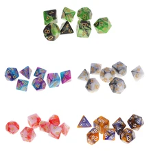 Newest 35 Pieces Polyhedral Dice D4-D20 for Dungeons and Dragons RPG Board Game Party Casino Supplies Funny Family Pub Game Newest 35 Pieces Polyhedral Dice D4-D20 for Dungeons and Dragons RPG Board Game Party Casino Supplies Funny Family Pub Game